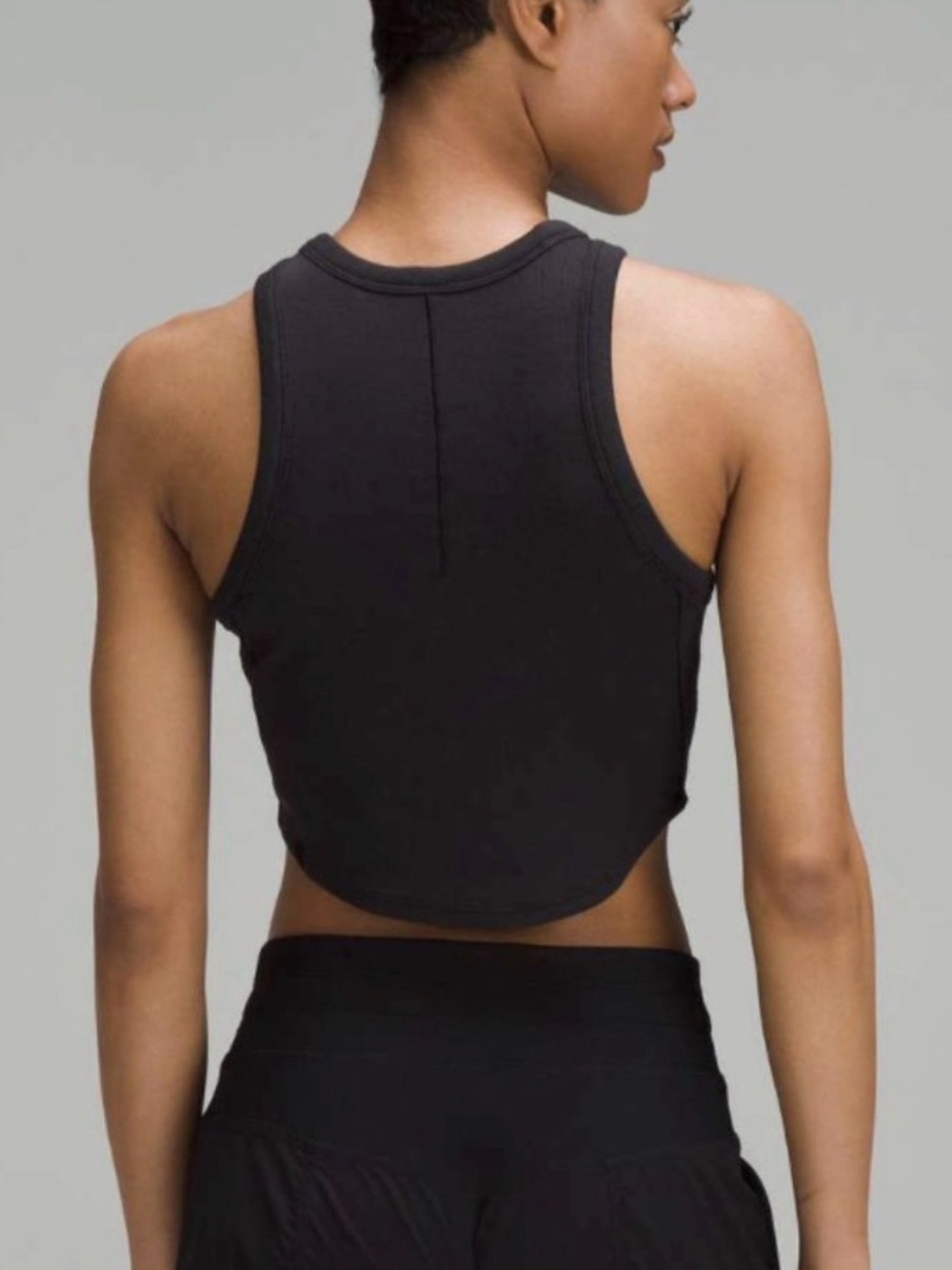 lululemon athletica Hold Tight Black Cropped Racerback Tank